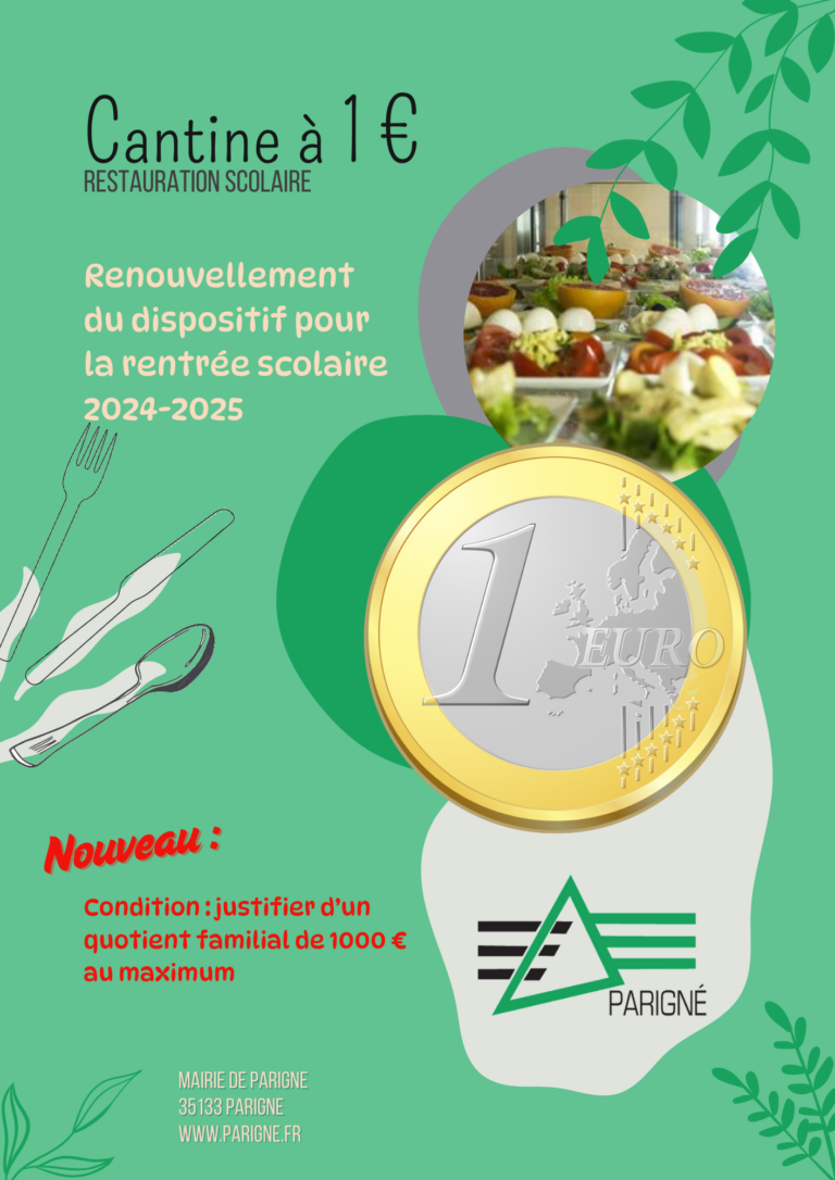 Cantine à 1 € : nouveauté