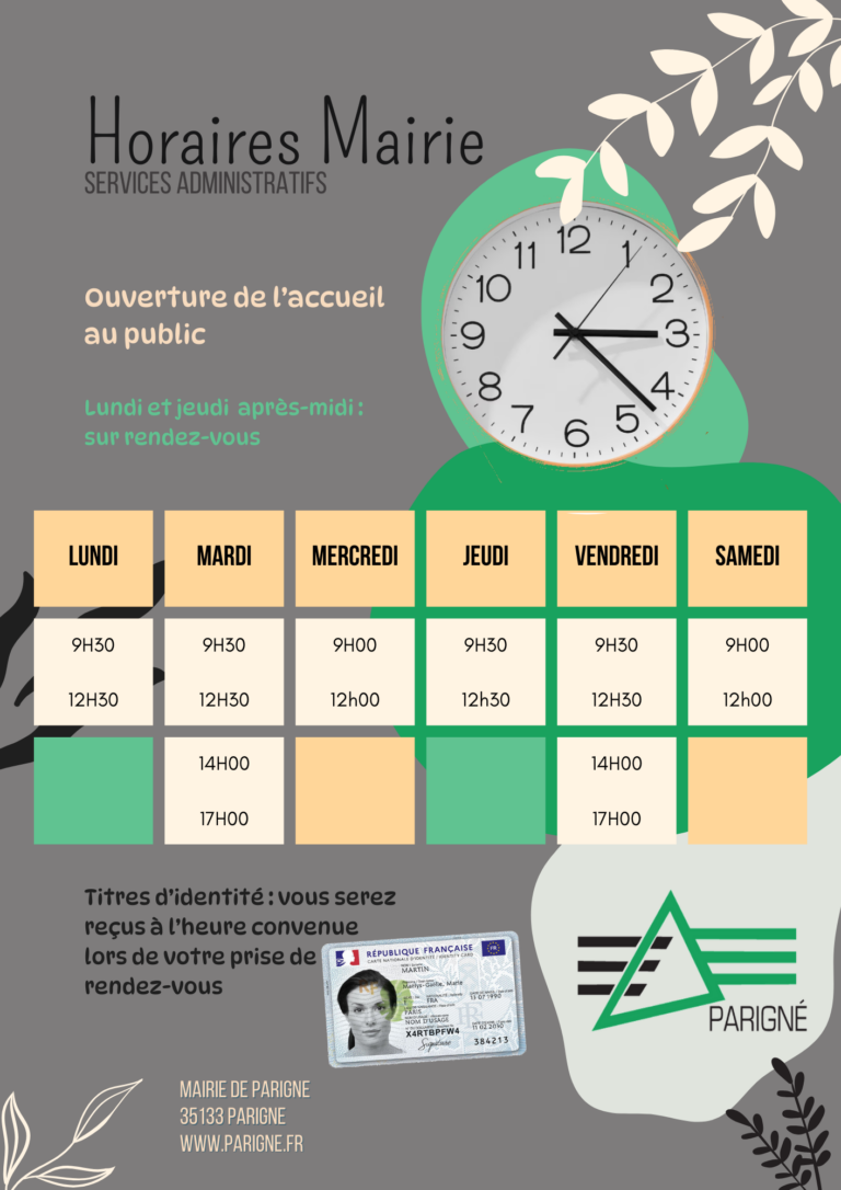 Accueil-Mairie : nouveaux horaires et salle d’attente