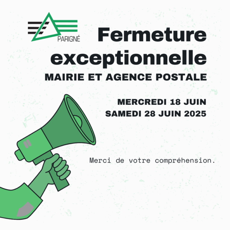 Mairie-Agence Postale :  fermeture exceptionnelle