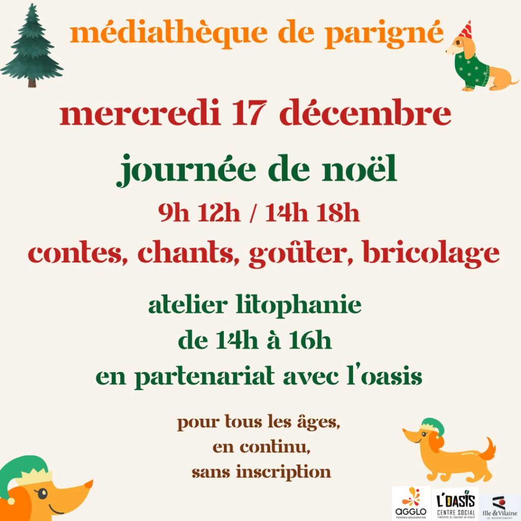 Médiathèque : journée de Noël