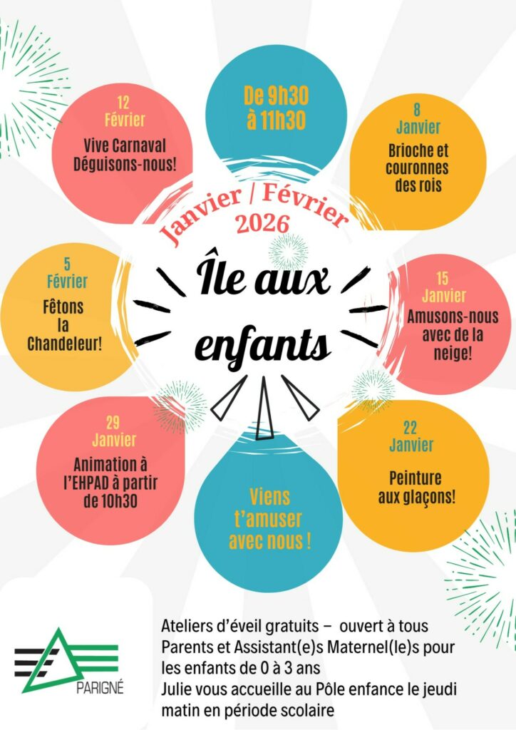 Ateliers d&rsquo;Eveil Janvier – Février 2026