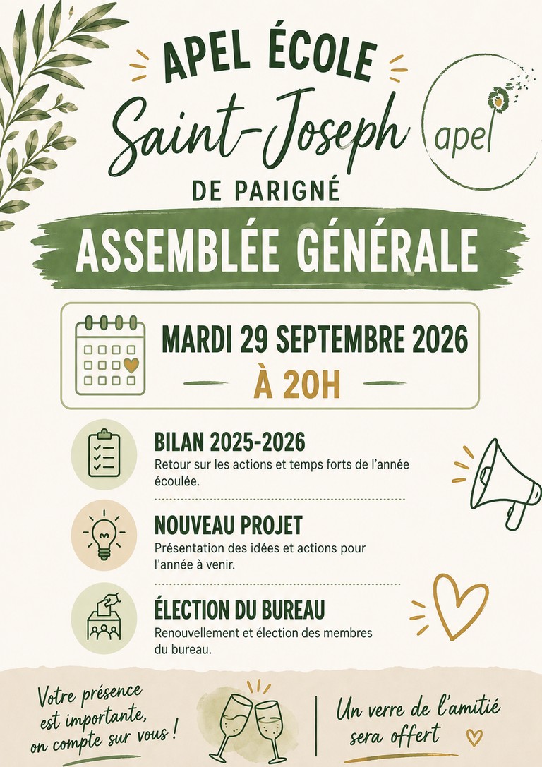 APEL Saint-Joseph : Assemblée générale